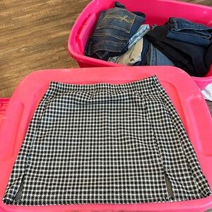 Check mini skirt